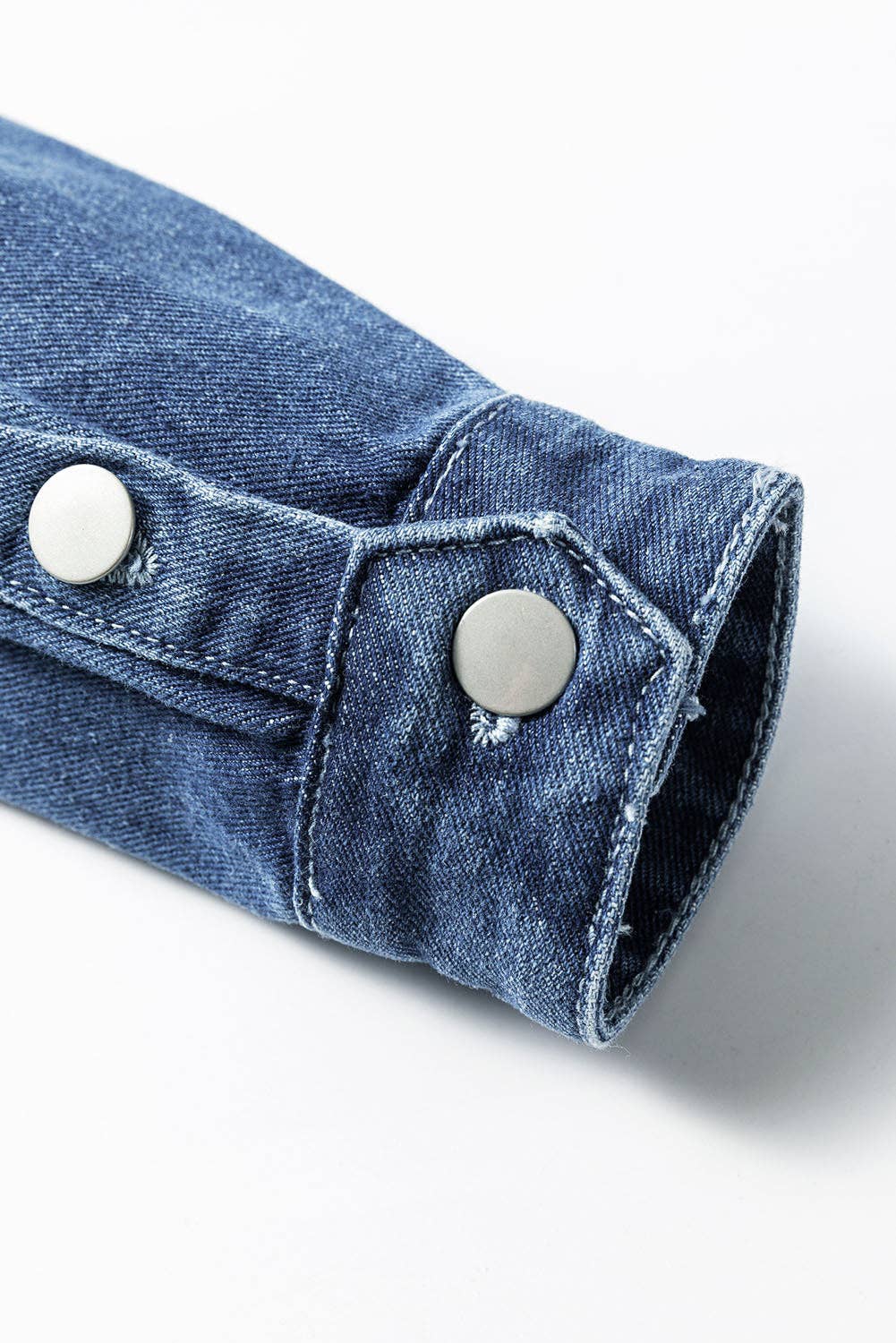 Distressed Long Denim Jacket