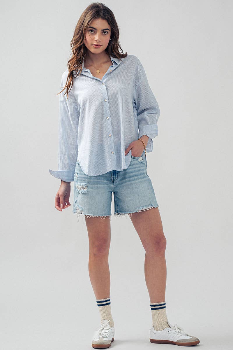 Pinstripe Button Down