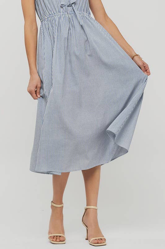 Pinstripe Tie Dress