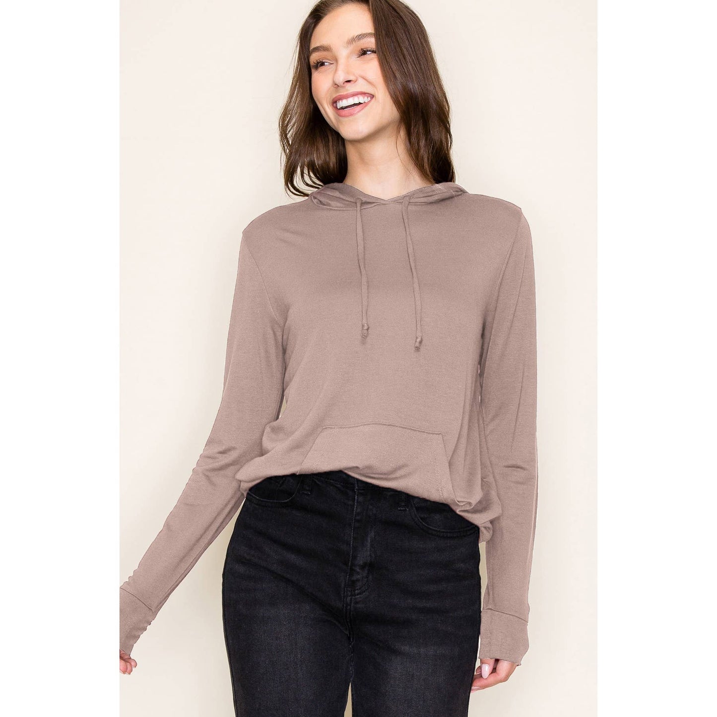 Drawstring Kangaroo Pocket
