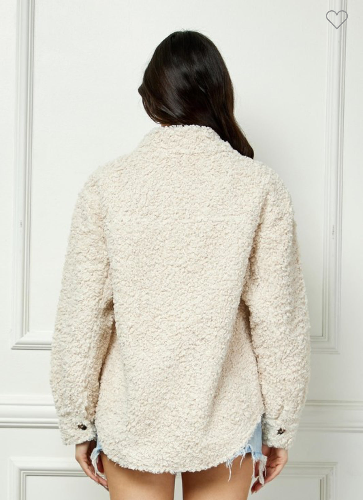Shaggy oversized shacket