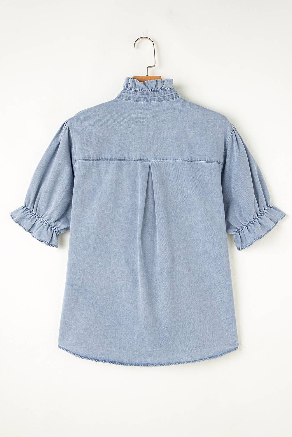 Puff Sleeve Denim Top