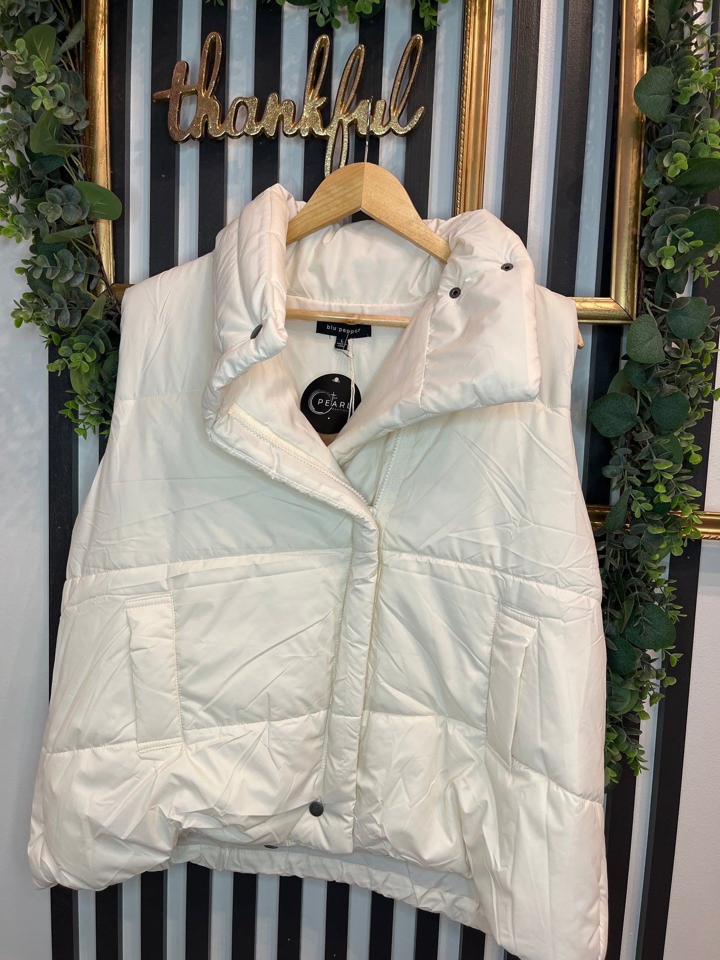 Asymmetric Puffer Vest