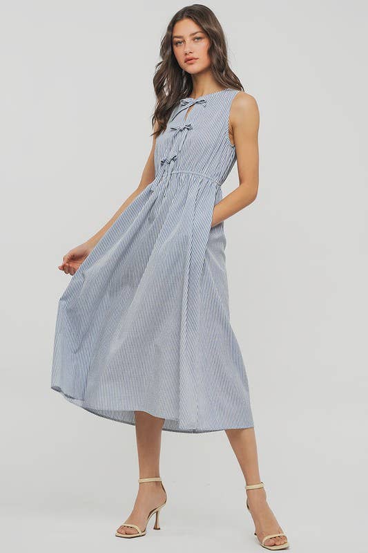 Pinstripe Tie Dress