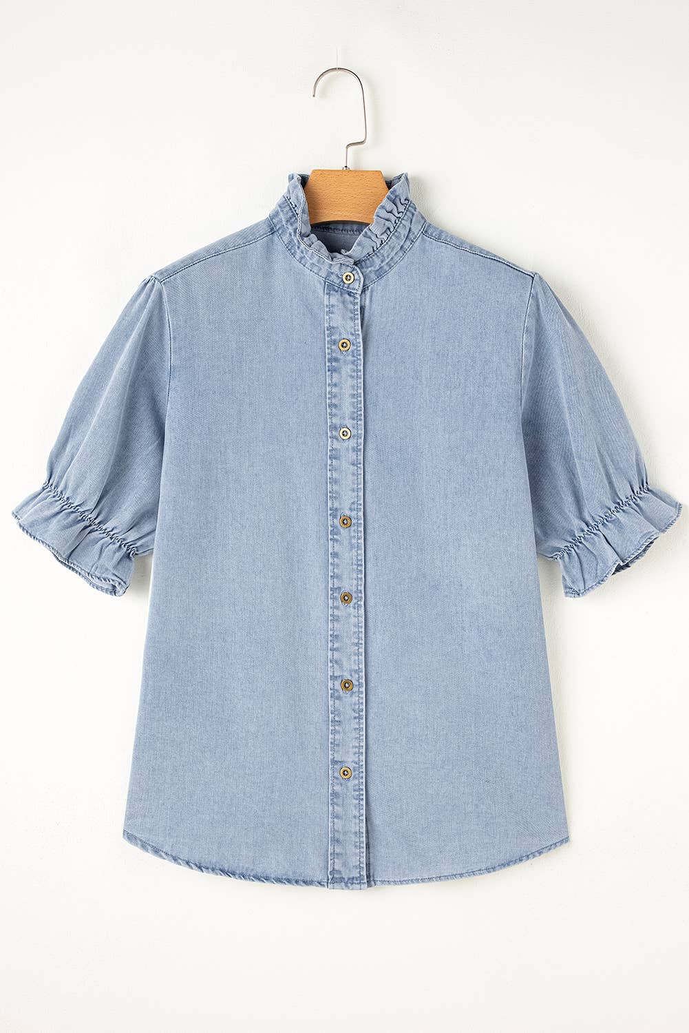 Puff Sleeve Denim Top