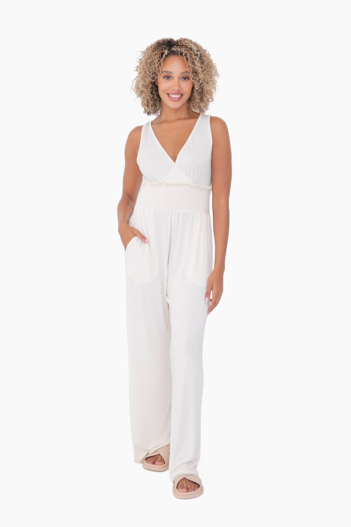 Smocked Jumpsuit