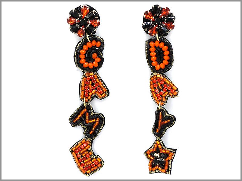 Orange/Black GD Earrings