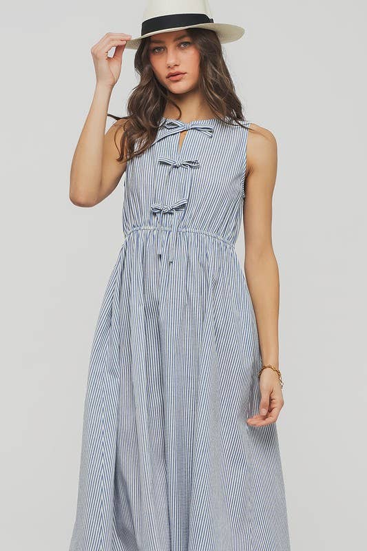 Pinstripe Tie Dress