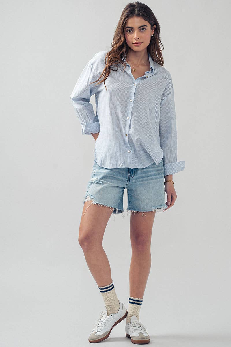 Pinstripe Button Down