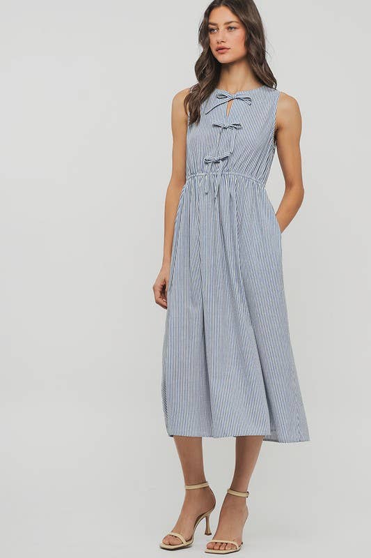 Pinstripe Tie Dress