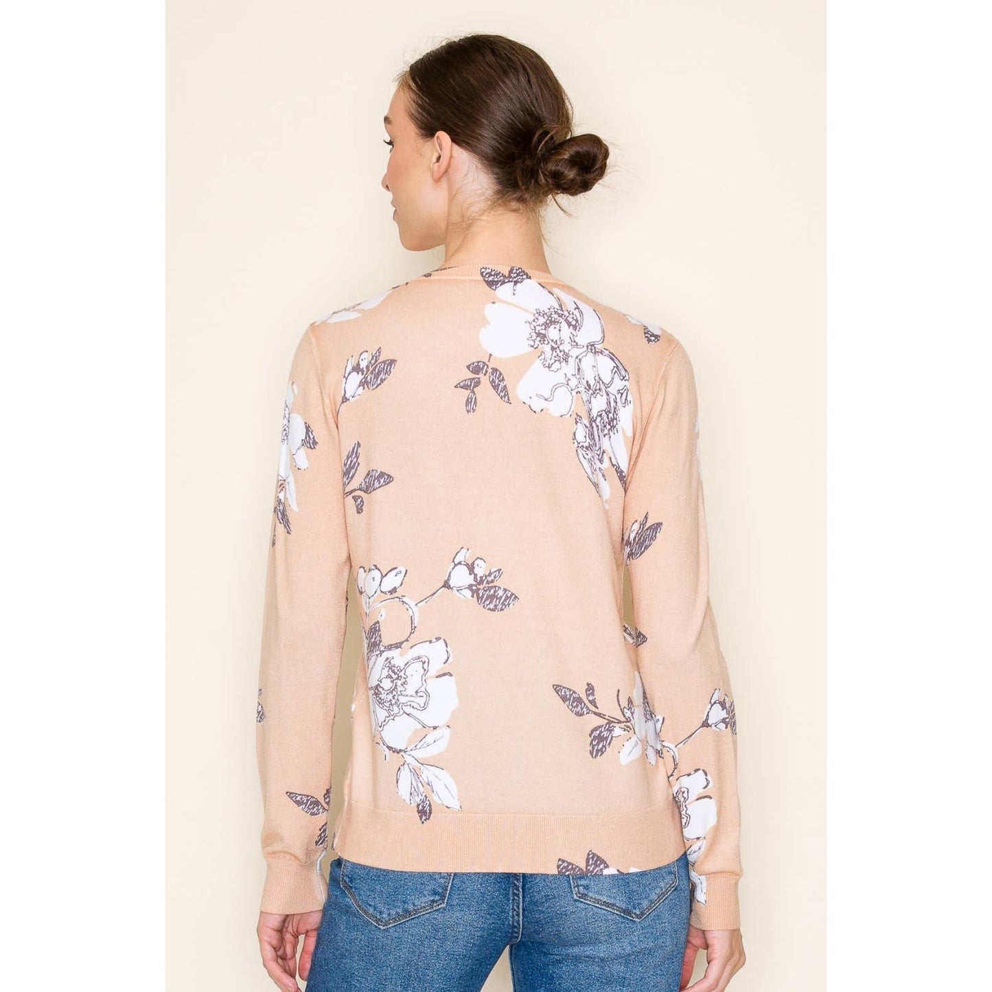 Floral printed sweater
