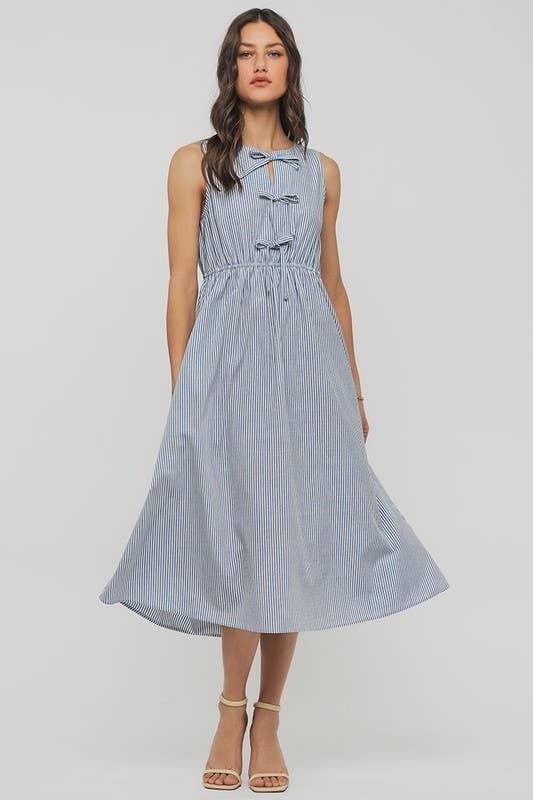 Pinstripe Tie Dress