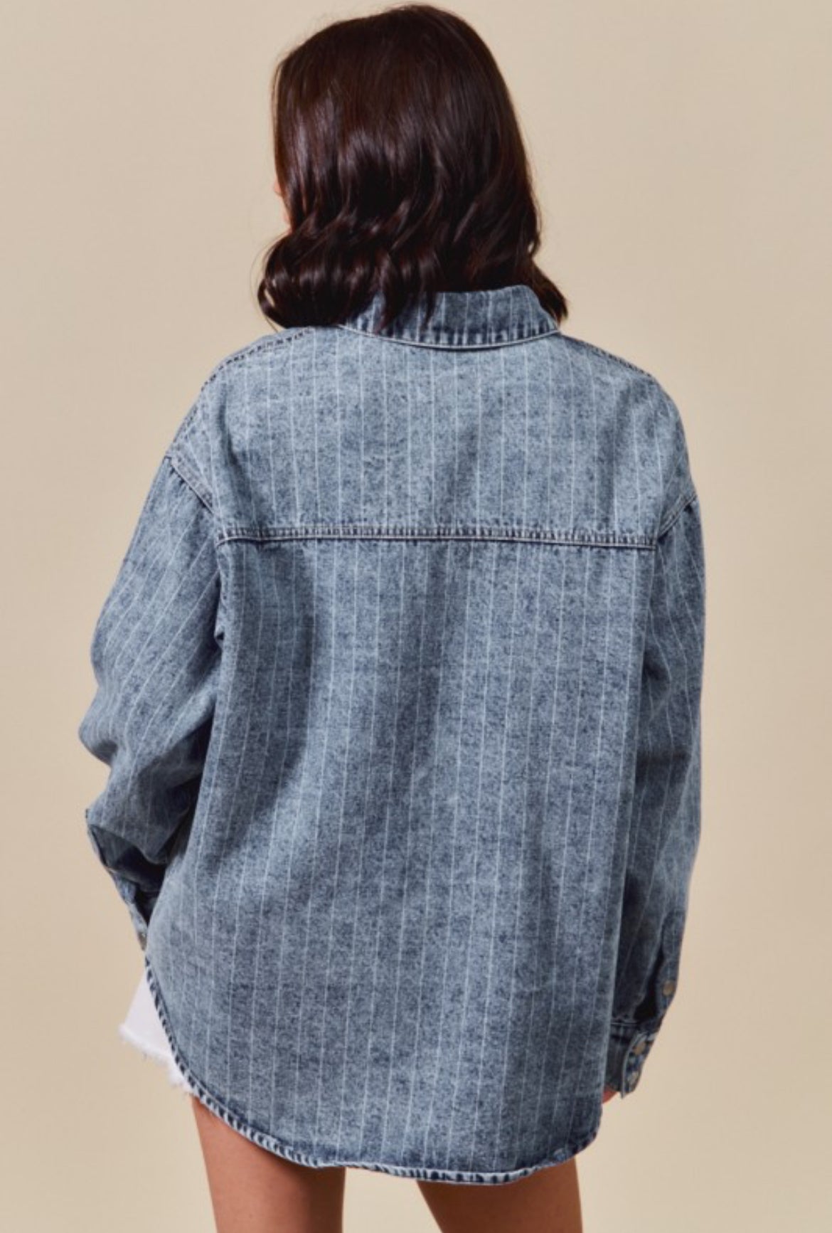 Washed Stripe Denim Shirt