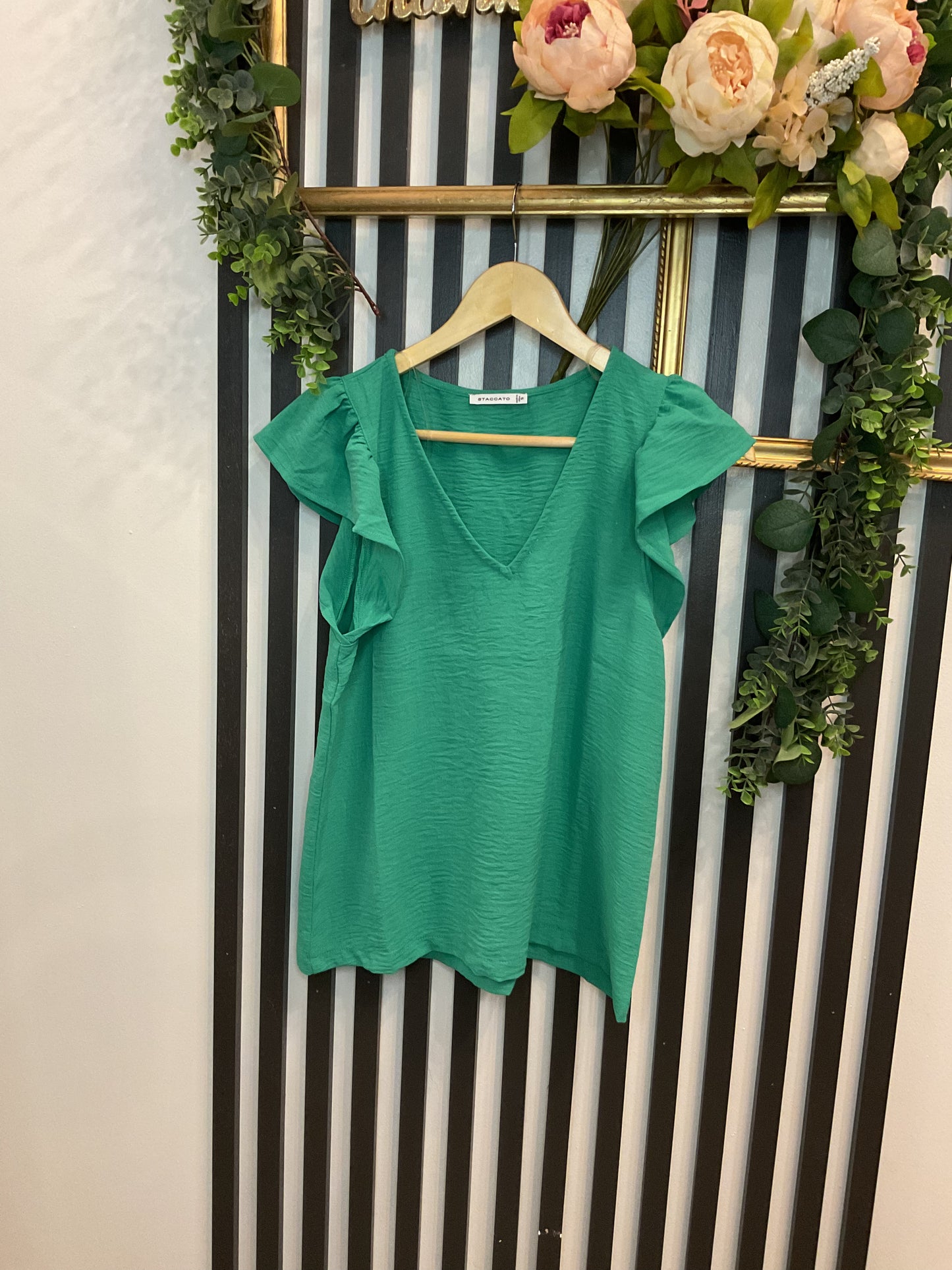 Ruffle Sleeve Blouse