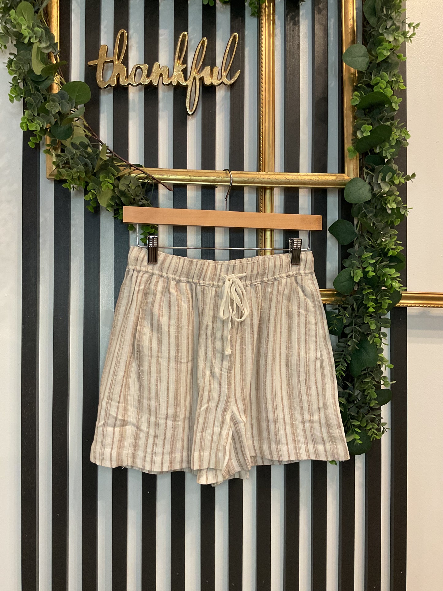Striped Back Pocket Shorts