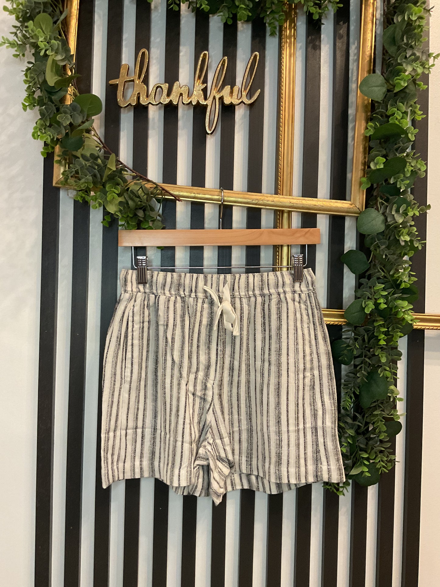 Striped Back Pocket Shorts