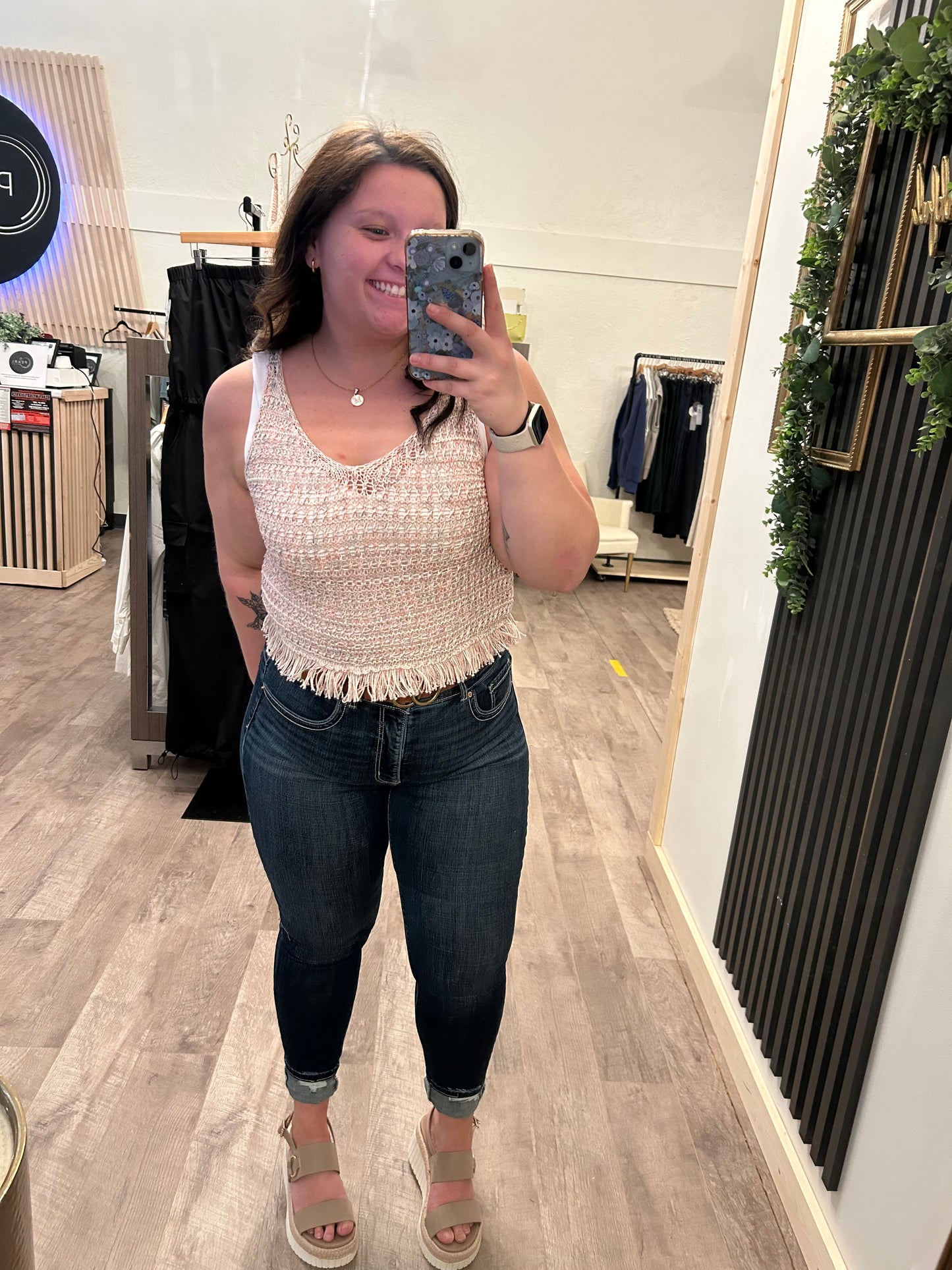 Cropped Tassle Tank
