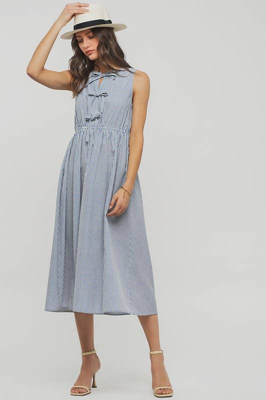 Pinstripe Tie Dress