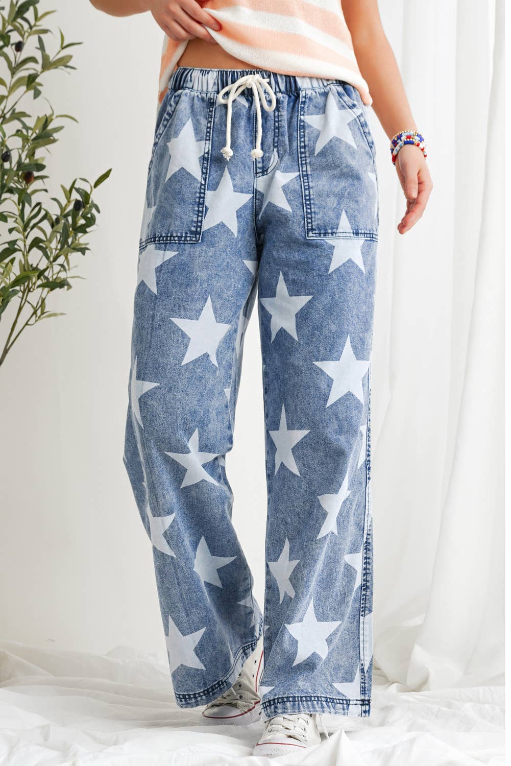 Star Print Jeans