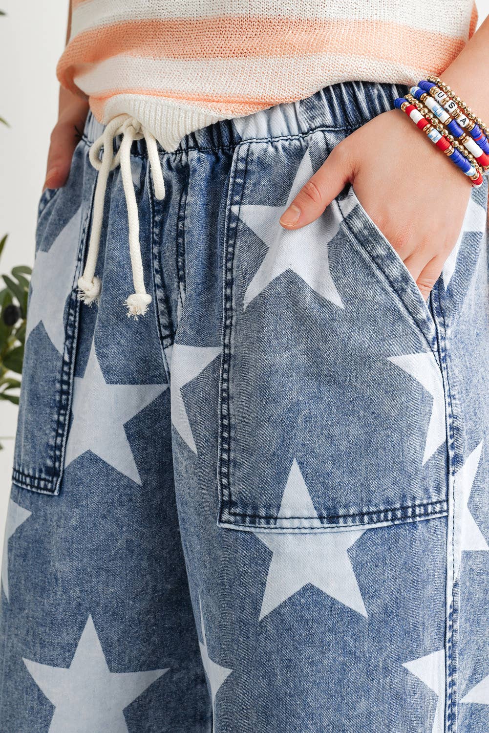 Star Print Jeans