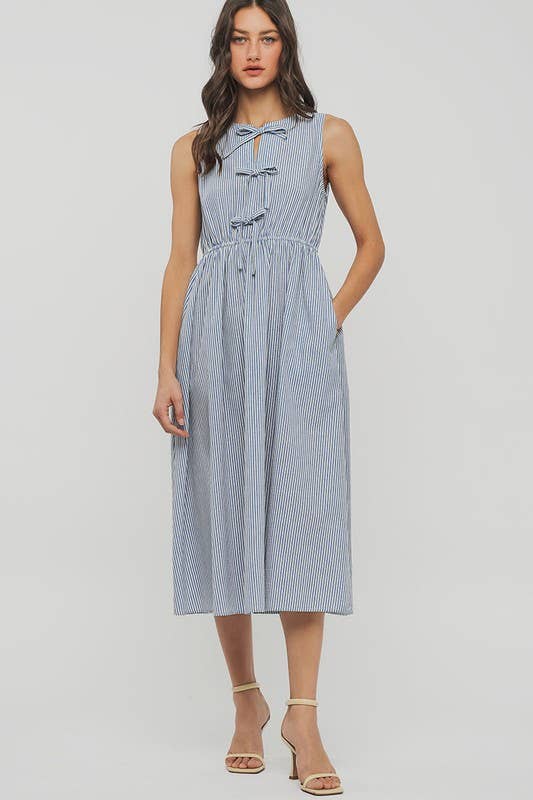 Pinstripe Tie Dress