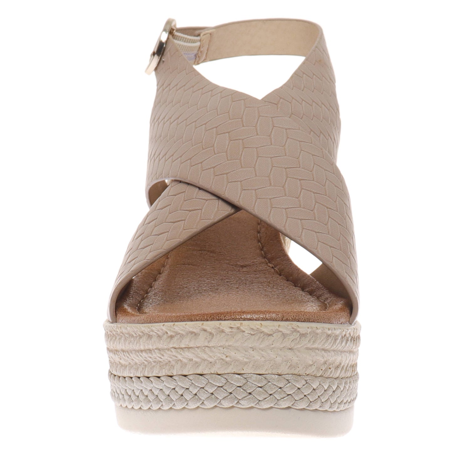 Wedge Heel Sandal - Nude