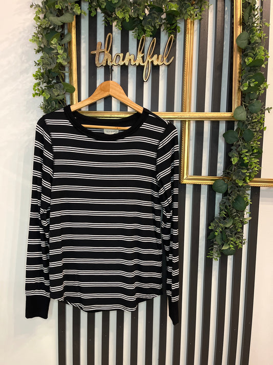 B & W Stripe Long Sleeve