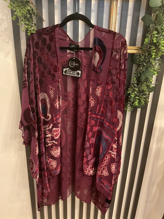 Burnout Velvet Kimono