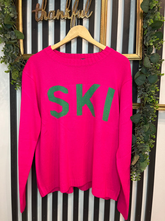 Bright Pink Ski Sweater