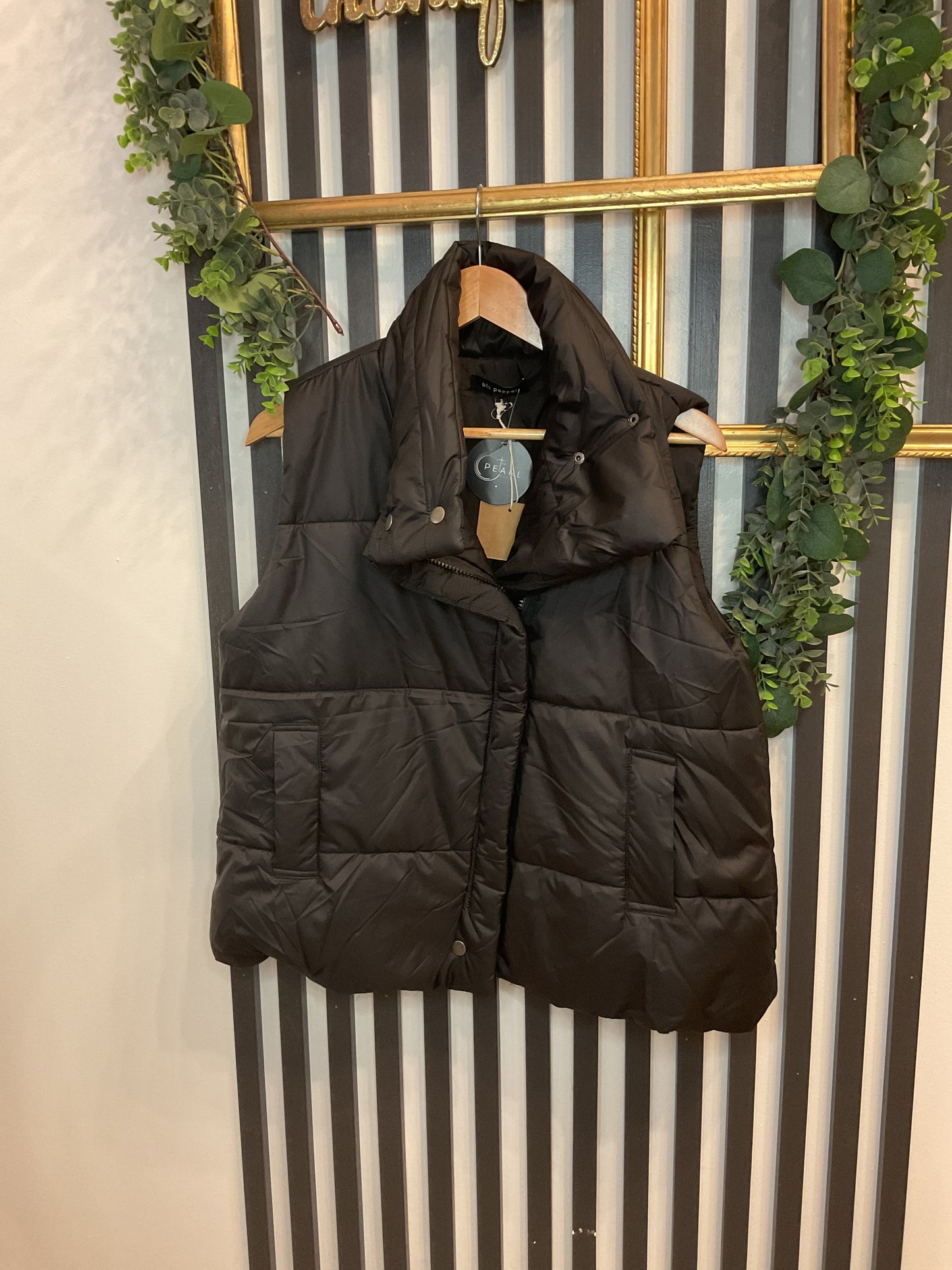 Asymmetric Puffer Vest