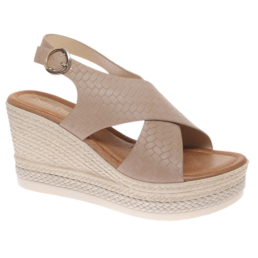 Wedge Heel Sandal - Nude