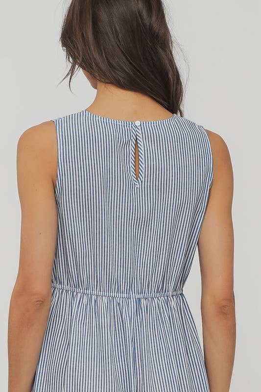 Pinstripe Tie Dress