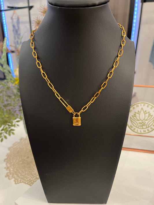 Lock Pendant Necklace