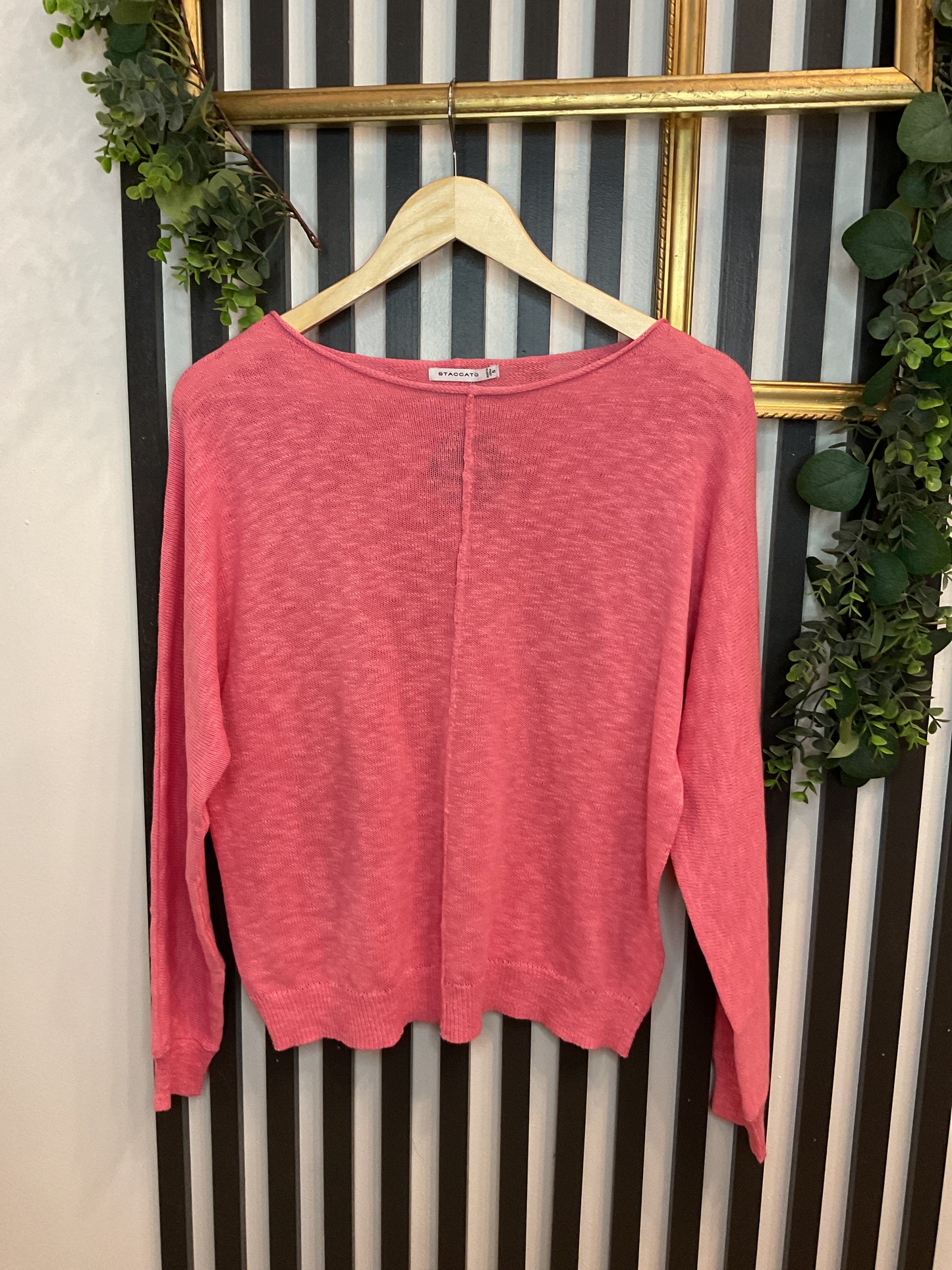 Pink Boat Neck Sweater