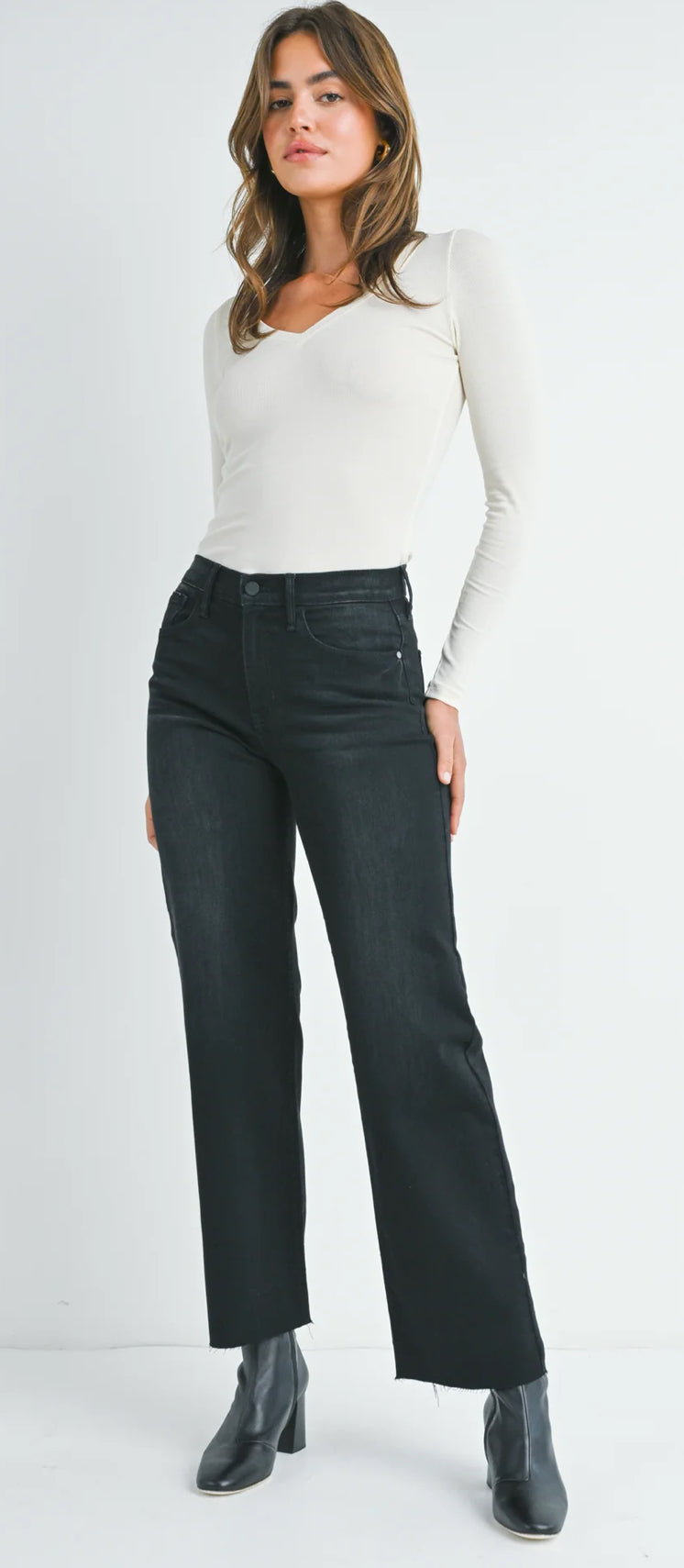 Slim Wide Leg - Black