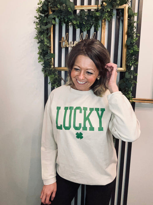 Lucky Ribbed Sweatshirt