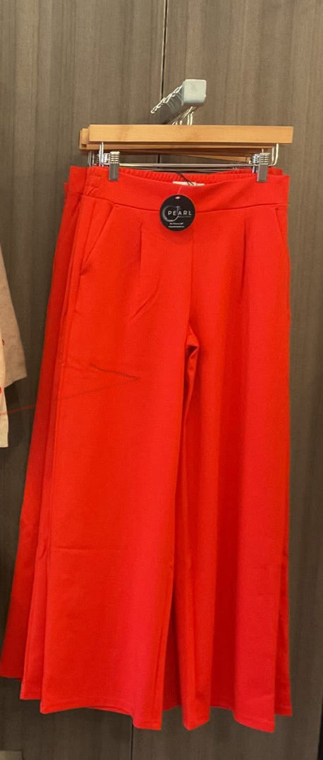 Red Wide Leg