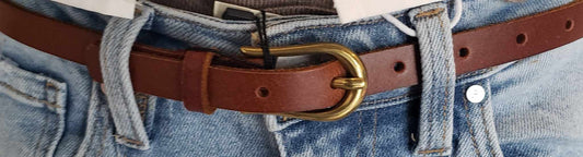 Tan Skinny Belt