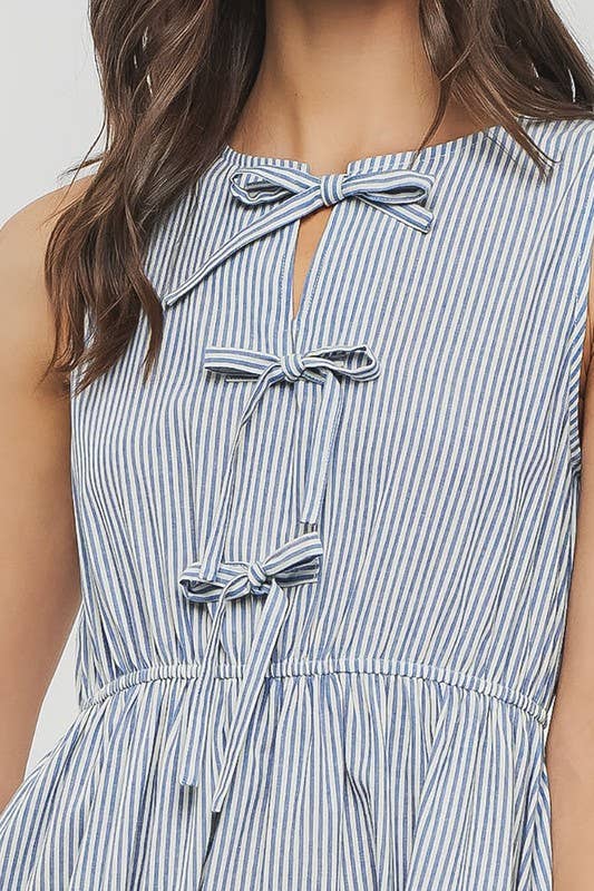 Pinstripe Tie Dress